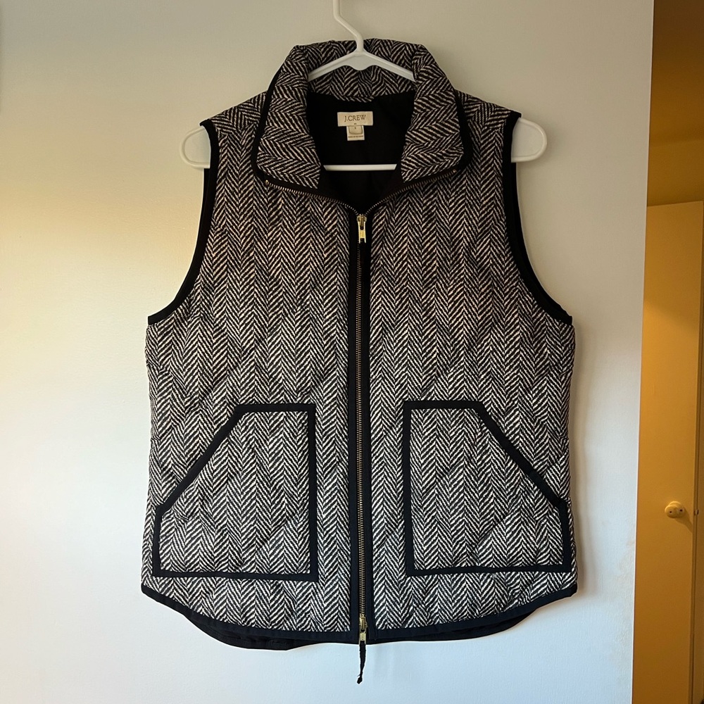 JCrew - White and Black Vest Size Small